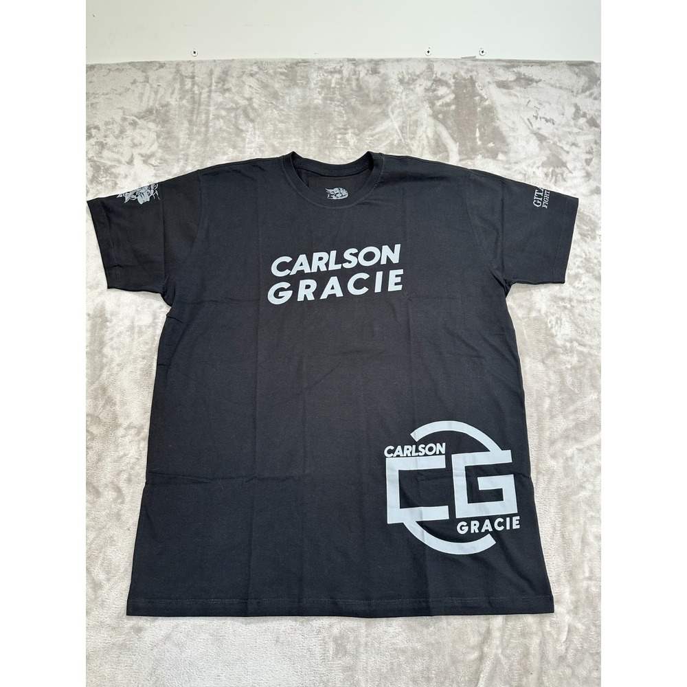 Carlson Gracie Jiu Jitsu T-Shirt Mens Sz Medium Black Short Sleeve Crew Neck New